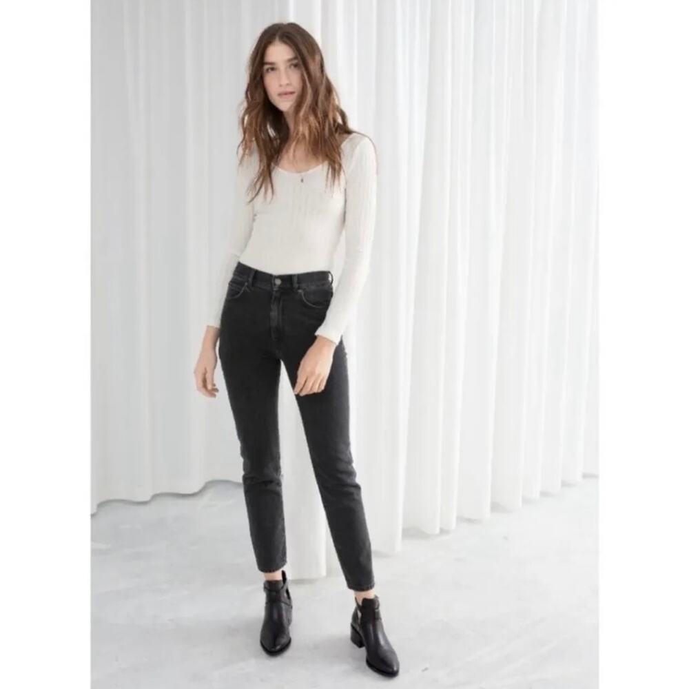 & OTHER STORIES High Waisted Jeans Black 27